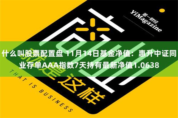 什么叫股票配置盘 11月14日基金净值：惠升中证同业存单AAA指数7天持有最新净值1.0638